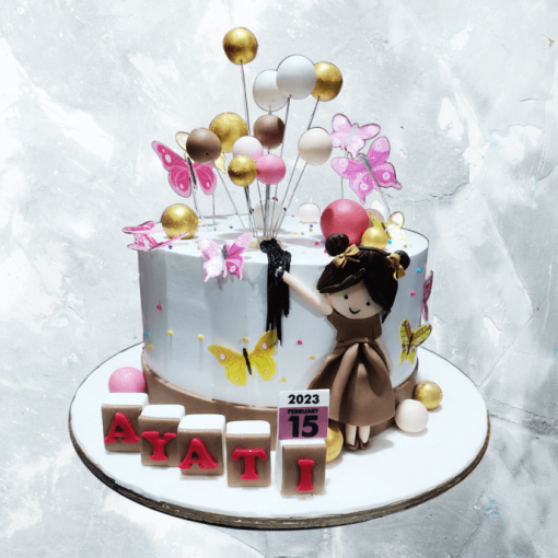 little girl birthday cake design