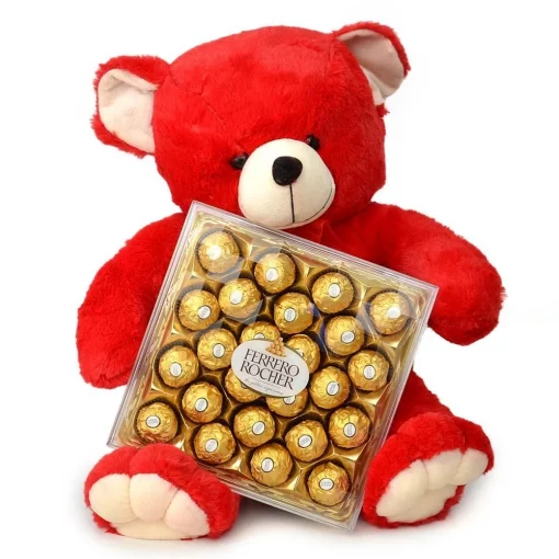 Teddy Bear with Ferrero Rocher Chocolate