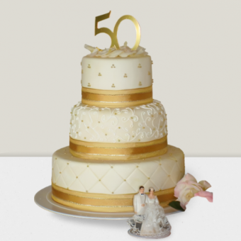 3 tier 50th anniversary cake