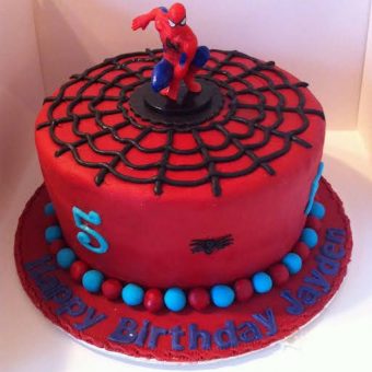 happy birthday spiderman cake