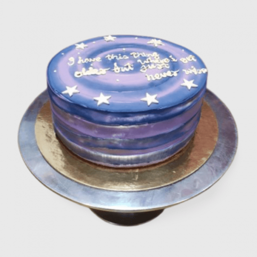 starry night birthday cake design