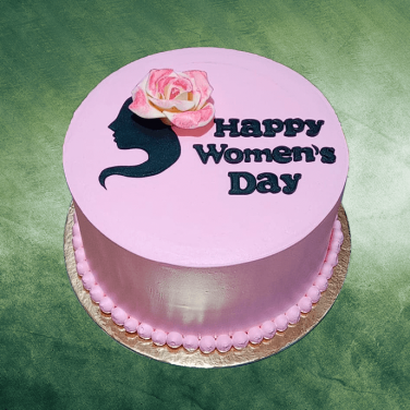 womens day special pink cake design