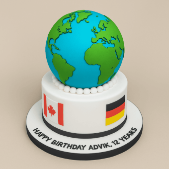World Globe Birthday Cake