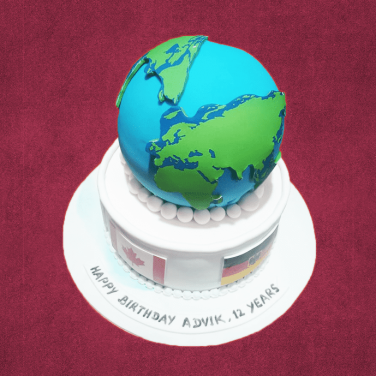 World Globe Birthday Cake