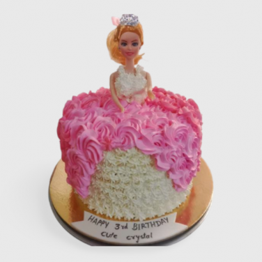 barbie design cake