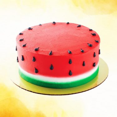 Watermelon themed cake , watermelon design cake