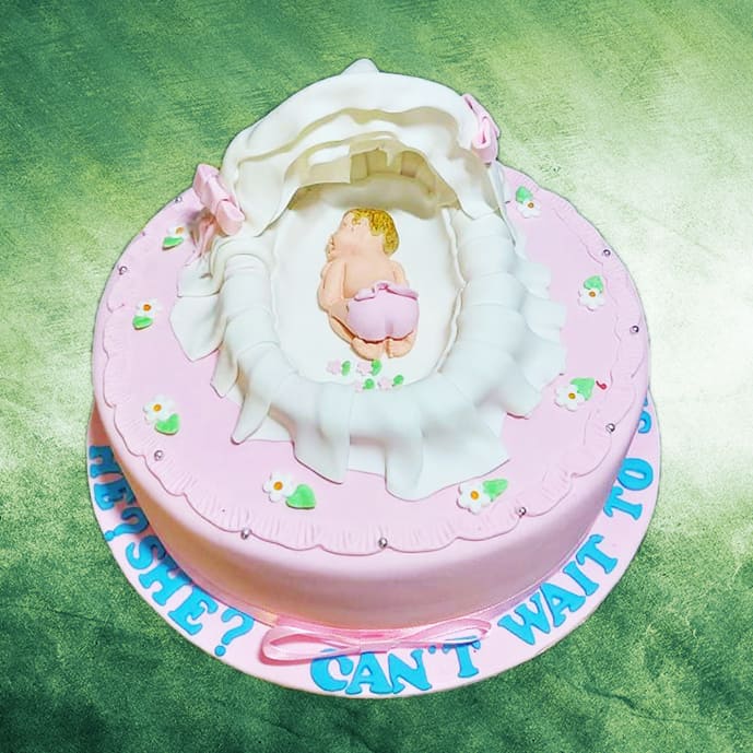 Order Tasty Baby Announcement Cakes in Gurgaon | Gurgaon Bakers