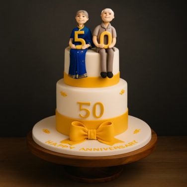 50 Years Anniversary Cake
