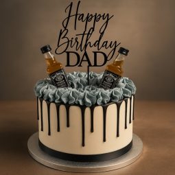 Jack Daniels Whiskey Drip Cake