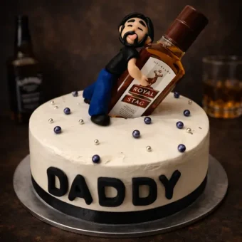 dad birthday cake with royal stag whiskey