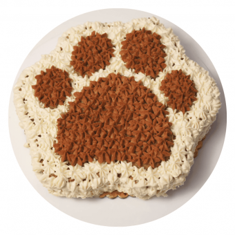 dog paw cake design