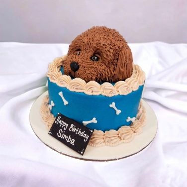poodle dog theme cake