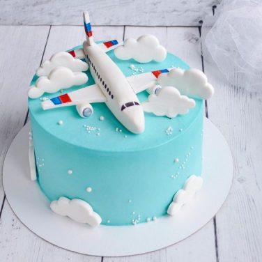 fondant airplane cake design