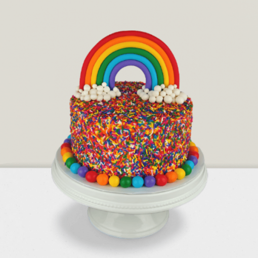 rainbow sprinkle cake