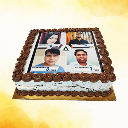 Work Anniversary Photo Cake