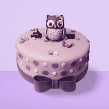 Owl theme birthday cake design