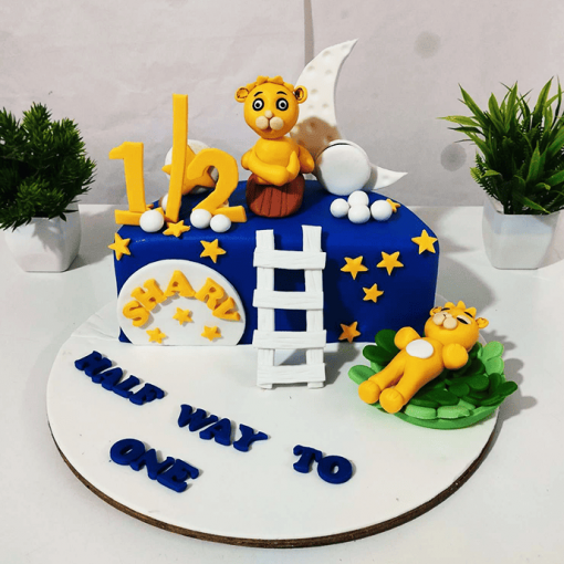 Tiger theme half cake