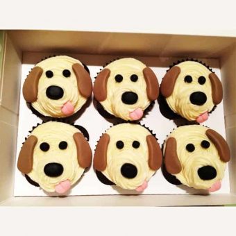 beagle face cupcakes