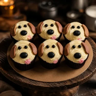 beagle face cupcakes