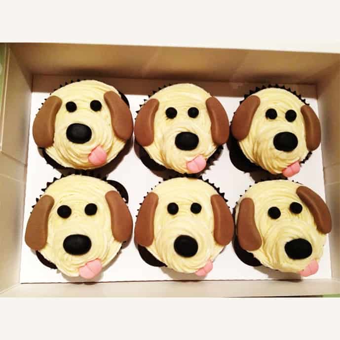 Buy Beagle Face Cupcakes [Set of 4 & 6] | Yummycake