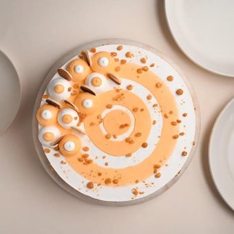 blissful cake top view