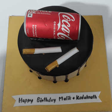 cigarette and coke cake