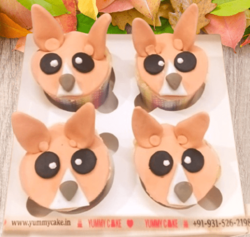 coorgi face cupcakes