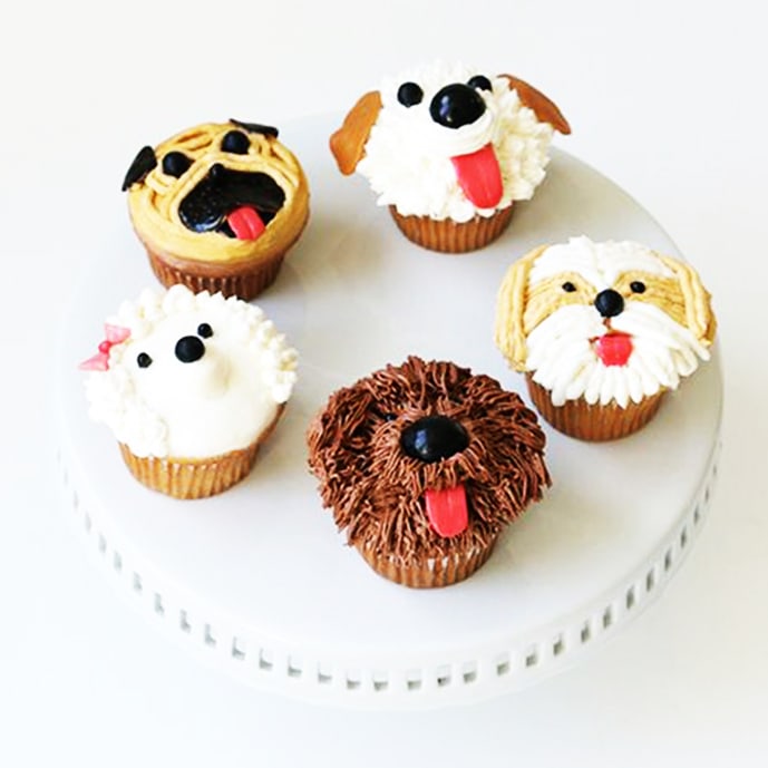 Customized Dog Face Cupcakes | Yummycake