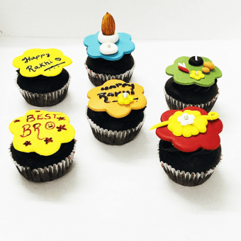 happy rakhi cupcakes