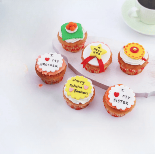 personalized rakhi cupcakes