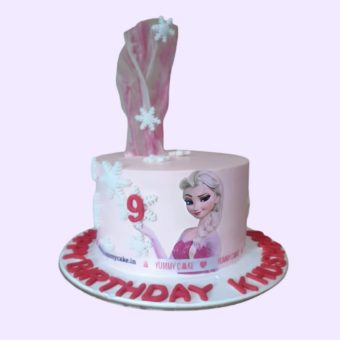 Pink Frozen Birthday Cake Design