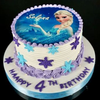 elsa photo cake