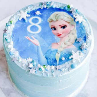 elsa theme birthday cake