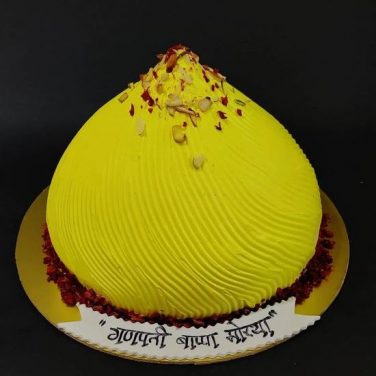 Modak design cake made with fondant