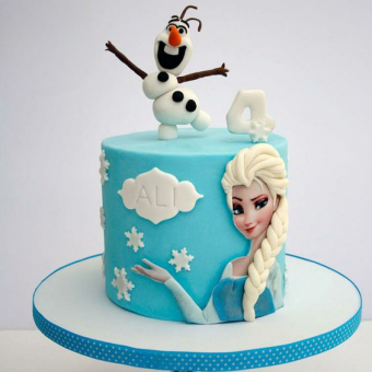 olaf and elsa cake