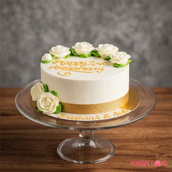 2nd Anniversary Cake With Name