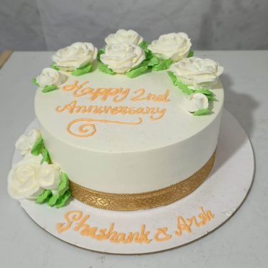 2nd anniversary cake with name