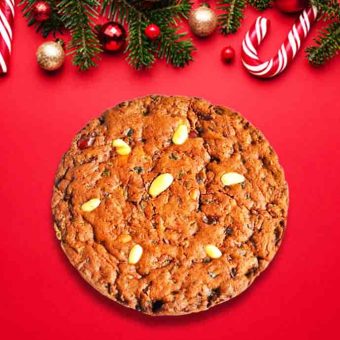 Christmas plum cake with almonds