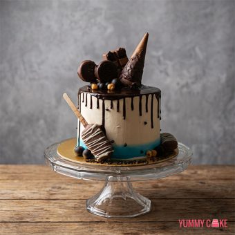 Chocolate Ice Cream Theme Drip Cake