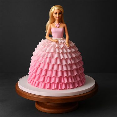Frill Dress Barbie Cake