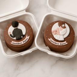 bridal countdown cake duo bento cake