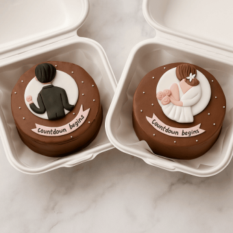 bridal countdown cake duo bento cake