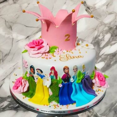 disney princess theme cake
