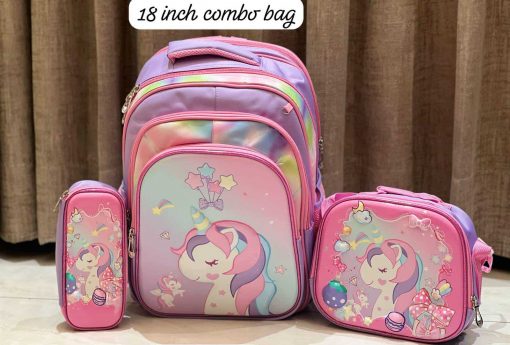 3pc unicorn theme combo bag