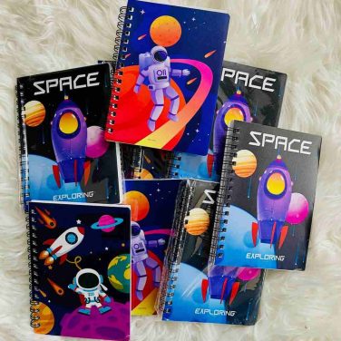 Spiral Notebook Space Theme