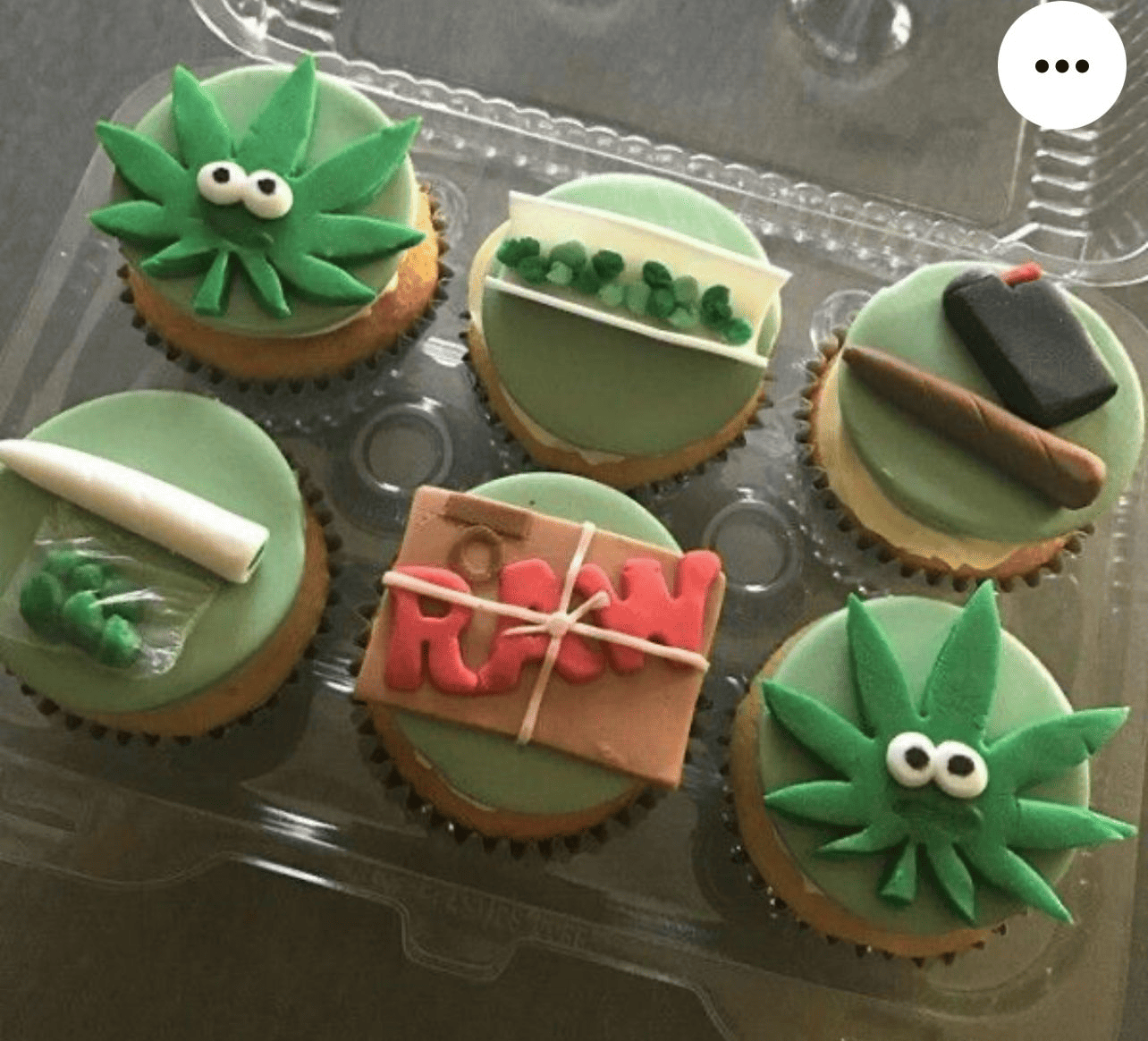 weed theme cupcakes