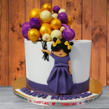 ballon theme birthday cake