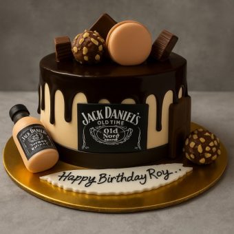 Jack Daniels Themed Birthday Cake