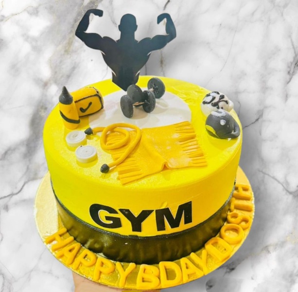 gym freak birthday cake