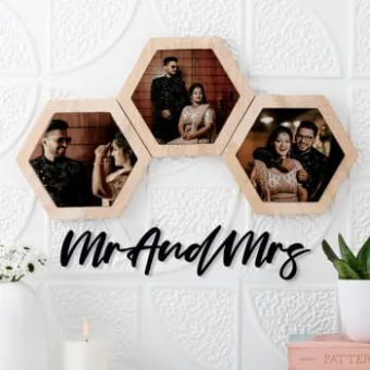 Personalized mr and mrs wedding gift set